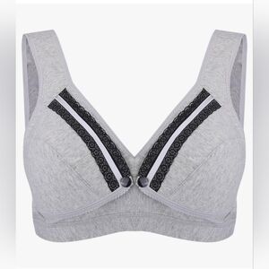 Gray nursing bra